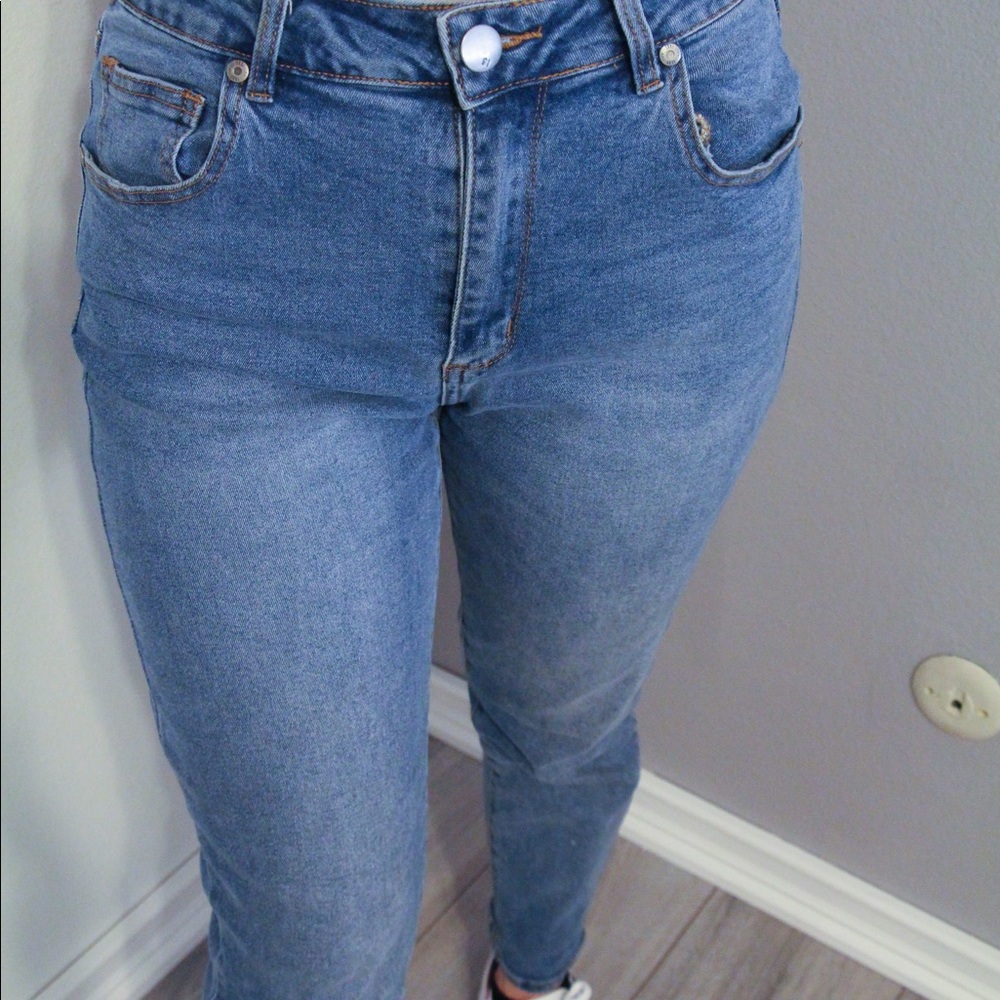 Blue washed jeans